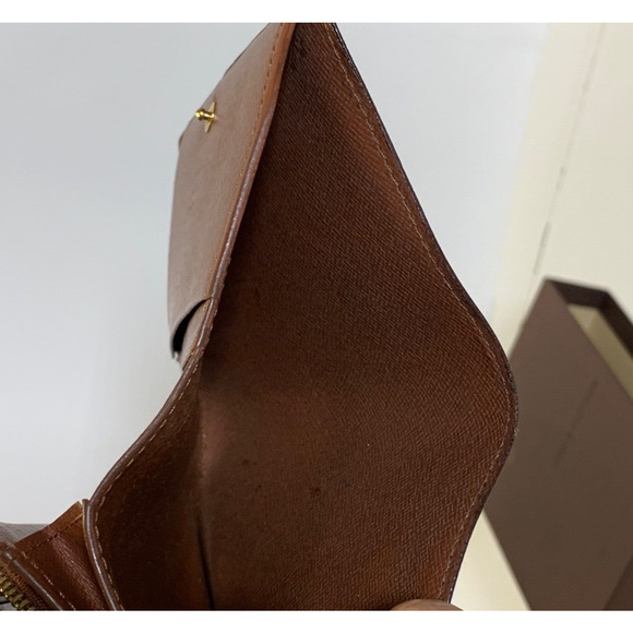 Vintage 90s Louis Vuitton Monogram Porte Monnaie Billets Tresor Wallet w/ Box - Picture 9 of 16